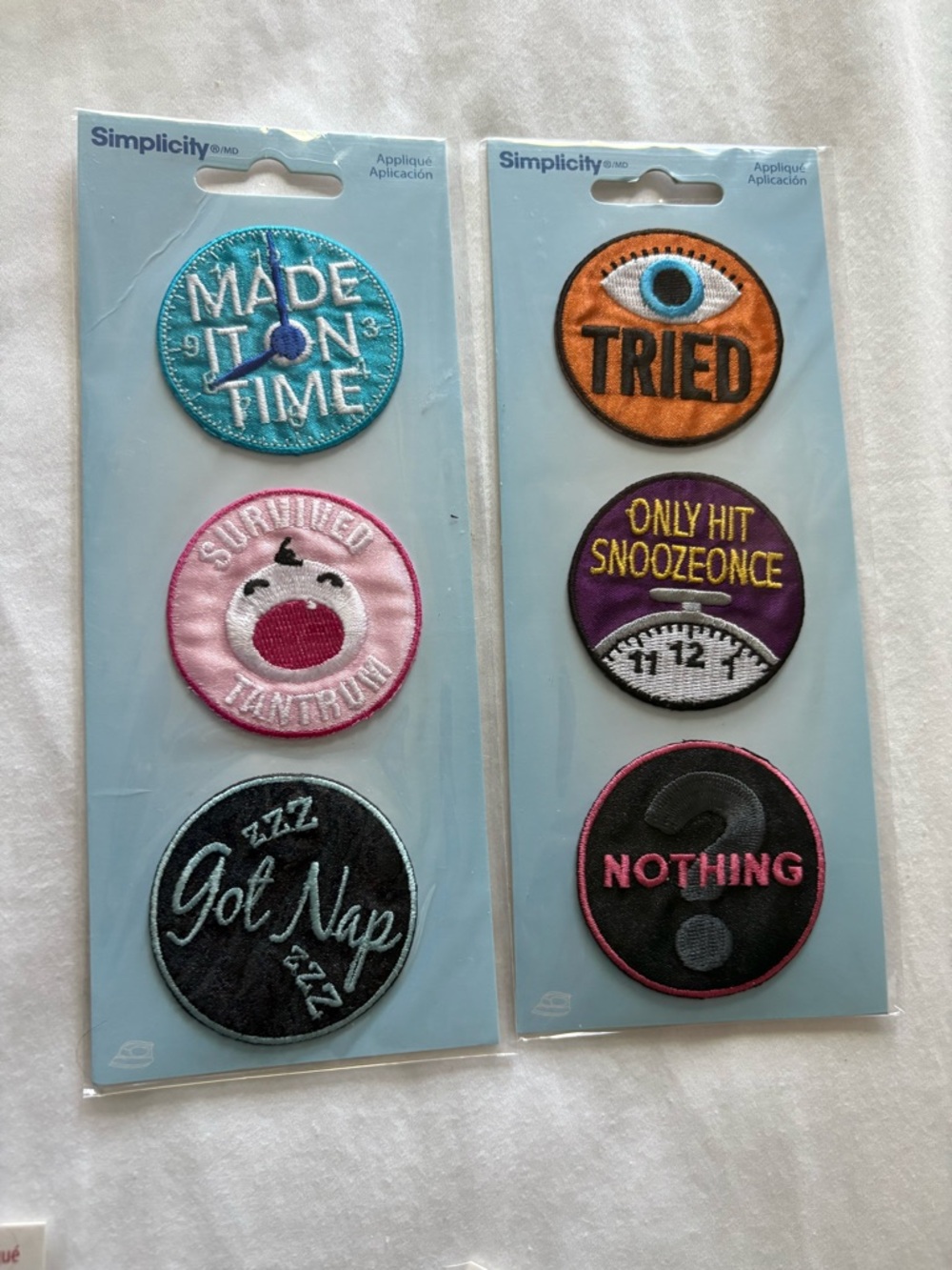 Simplicity White & Clear Iron-On Patch Backing Pack